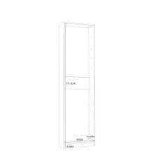 Schuhschrank >CALMA< Spiegeltür, Weiss - 50x179,7x20cm (BxHxT)