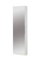 Schuhschrank >CALMA< Spiegeltür, Weiss - 50x179,7x20cm (BxHxT)