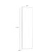 Schuhschrank >CALMA< Spiegeltür, Weiss - 50x179,7x20cm (BxHxT)