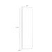 Schuhschrank >CALMA< Spiegeltür, Weiss - 50x179,7x20cm (BxHxT)