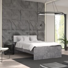 Bett >CANMORE< Liegefl. 120x200cm, Betonoptik /...