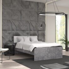 Bett >CANMORE< Liegefl. 120x200cm, Betonoptik /...