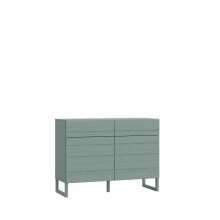 Kommode >BRETANIA< 2 Türen, 2 Schübe, Salbei - 109,9x82,2x41,3cm (B/H/T)
