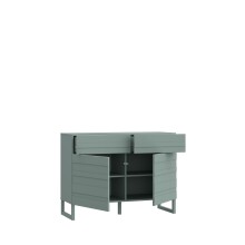 Kommode >BRETANIA< 2 Türen, 2 Schübe, Salbei - 109,9x82,2x41,3cm (B/H/T)