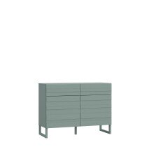 Kommode >BRETANIA< 2 Türen, 2 Schübe, Salbei - 109,9x82,2x41,3cm (B/H/T)