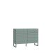 Kommode >BRETANIA< 2 Türen, 2 Schübe, Salbei - 109,9x82,2x41,3cm (B/H/T)