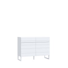 Kommode >BRETANIA< 2 Türen, 2 Schübe, weiss - 109,9x82,2x41,3cm (B/H/T)