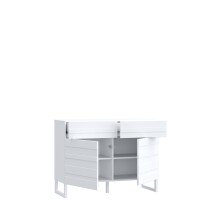 Kommode >BRETANIA< 2 Türen, 2 Schübe, weiss - 109,9x82,2x41,3cm (B/H/T)