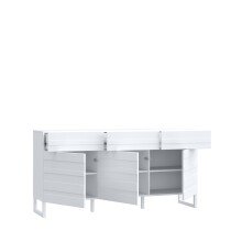 Sideboard >BRETANIA< 3 Schübe, 3 Türen, in Weiss - 164,6x82,2x41,3cm (BxHxT)