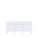 Sideboard >BRETANIA< 3 Schübe, 3 Türen, in Weiss - 164,6x82,2x41,3cm (BxHxT)