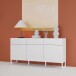 Sideboard >BRETANIA< 3 Schübe, 3 Türen, in Weiss - 164,6x82,2x41,3cm (BxHxT)