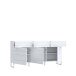 Sideboard >BRETANIA< 3 Schübe, 3 Türen, in Weiss - 164,6x82,2x41,3cm (BxHxT)