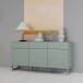 Sideboard >BRETANIA< 3 Schübe, 3 Türen, in Salbei - 164,6x82,2x41,3cm (BxHxT)