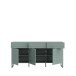 Sideboard >BRETANIA< 3 Schübe, 3 Türen, in Salbei - 164,6x82,2x41,3cm (BxHxT)