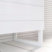 Lowboard >BRETANIA< 3 Türen, in Weiss - 164,6x64x41,3cm (BxHxT)
