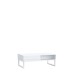 Couchtisch >BRETANIA< 2 Fächer, 2 Schubladen, in Weiss  - 109,8x39x62,6cm (BxHxT)
