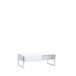 Couchtisch >BRETANIA< 2 Fächer, 2 Schubladen, in Weiss  - 109,8x39x62,6cm (BxHxT)