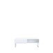 Couchtisch >BRETANIA< 2 Fächer, 2 Schubladen, in Weiss  - 109,8x39x62,6cm (BxHxT)