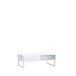 Couchtisch >BRETANIA< 2 Fächer, 2 Schubladen, in Weiss  - 109,8x39x62,6cm (BxHxT)