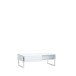 Couchtisch >BRETANIA< 2 Fächer, 2 Schubladen, in Weiss  - 109,8x39x62,6cm (BxHxT)