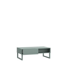 Couchtisch >BRETANIA< 2 Faächer, 2 Schubladen, in Salbei - 109,8x39x62,6cm (BxHxT)