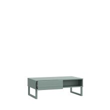Couchtisch >BRETANIA< 2 Faächer, 2 Schubladen, in Salbei - 109,8x39x62,6cm (BxHxT)