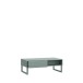 Couchtisch >BRETANIA< 2 Faächer, 2 Schubladen, in Salbei - 109,8x39x62,6cm (BxHxT)