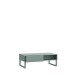 Couchtisch >BRETANIA< 2 Faächer, 2 Schubladen, in Salbei - 109,8x39x62,6cm (BxHxT)