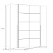 Dreh-/Schwebetürenschrank >NARAGO< 10 Böden, 2 Stangen, in Weiss - 270,3x210,5x61,2cm (BxHxT)
