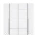 Dreh-/Schwebetürenschrank >NARAGO< 10 Böden, 2 Stangen, in Weiss - 270,3x210,5x61,2cm (BxHxT)