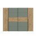 Dreh-/Schwebetürenschrank >NARAGO< 10 Böden, 2 Stangen, Salbei / Eiche Dekor - 270,3x210,5x61,2cm (BxHxT)