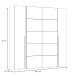 Dreh-/Schwebetürenschrank >NARAGO< 10 Böden, 2 Stangen, Salbei / Eiche Dekor - 270,3x210,5x61,2cm (BxHxT)