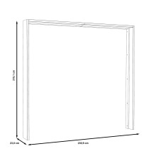 Passepartout >PASSEPARTOUTS< in Schwarz Eiche - 230,9x215,1x23,8cm (BxHxT)