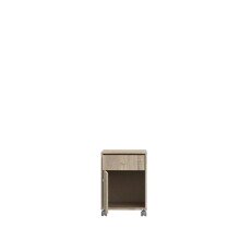 Rollcontainer >Tempra 2< Schublade, Tür, Sonoma Eiche - 38,6x54,1x42cm (BxHxT)