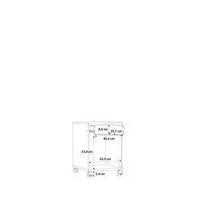 Rollcontainer >Tempra 2< Schublade, Tür, Sonoma Eiche - 38,6x54,1x42cm (BxHxT)