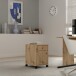 Rollcontainer >Tempra 2< Schublade, Tür, Artisan Eiche Dekor - 38,6x54,2x42cm (BxHxT)