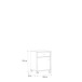 Rollcontainer >Tempra 2< Schublade, Tür, Artisan Eiche Dekor - 38,6x54,2x42cm (BxHxT)
