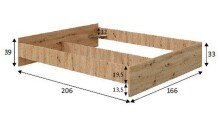 Bettgestell >ENZO< Liegefläche 160x200cm, Nodi...