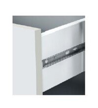 Hochkommode >ENZO< 4 Schubladen, Nodi Eiche Dekor / Artik Weiß - 77,5x94x40 (BxHxT)