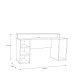 Schreibtisch >TEZAUR< LED-Beleuchtung, Ablage, Fächer, in Weiss - 160x91x72cm (BxHxT)