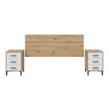 Bett-Set >ENZO< (4-teilig) in Nodi Eiche Dekor /...