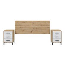 Bett-Set >ENZO< (4-teilig) in Nodi Eiche Dekor /...
