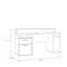 Schreibtisch >TEZAUR< LED-Beleuchtung, Ablage, Fächer, in Weiss  - 160x91x72cm (BxHxT)