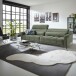 Big-Sofa >Wolve< 2x elektr. Verstellung, Kissen, Feincord oliv - 280x108x118cm BxHxT
