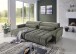 Big-Sofa >Wolve< 2x elektr. Verstellung, Kissen, Feincord oliv - 280x108x118cm BxHxT