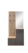 Kompaktgarderobe >Simple< anthrazit / Eiche Artisan - 88x195x35cm (BxHxT)