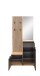 Kompaktgarderobe >Simple< anthrazit / Eiche Artisan - 88x195x35cm (BxHxT)