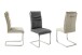 Freischwinger >GIBARA< (2er-Set) mit Griff, Edelstahl, Bezug anthrazit - 46x105x62 (BxHxT)