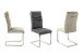 Freischwinger >GIBARA< (2er-Set) mit Griff, Edelstahl, Bezug anthrazit - 46x105x62 (BxHxT)