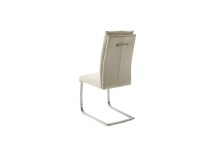 Freischwinger >GIBARA< (2er-Set) mit Griff, Edelstahl, Bezug creme - 46x105x62 (BxHxT)